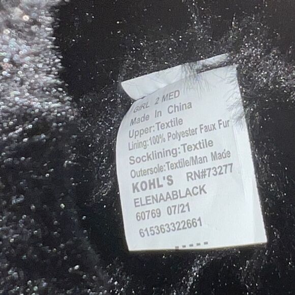 SO Elenaa Star Girls Faux-Fur Winter Boots Faux Suede Size 2 New - Picture 10 of 10